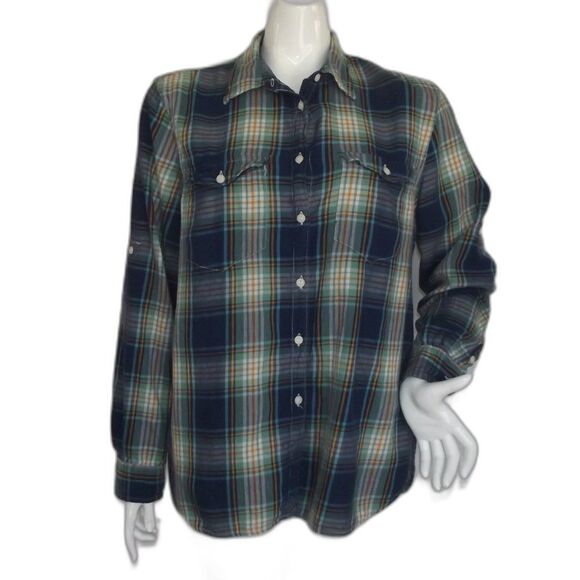 DENIM & SUPPLY Ralph Lauren Plaid Shirt, XL, Brushed Cotton Flannel, Tab sleeves - Picture 1 of 11